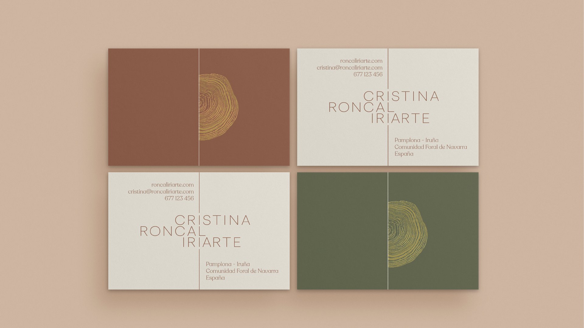 Tarjetas de visita de Cristina Roncal Iriarte