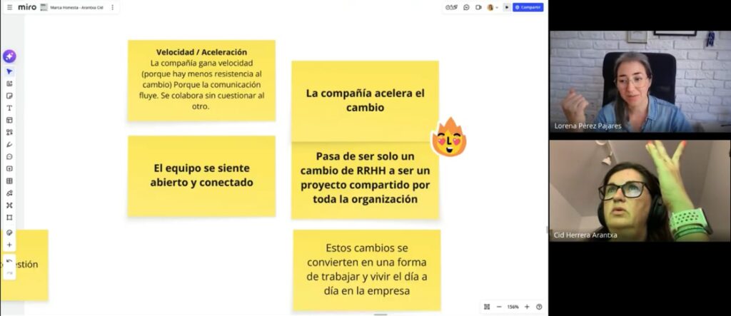 Sesión de estrategia de marca con una clienta